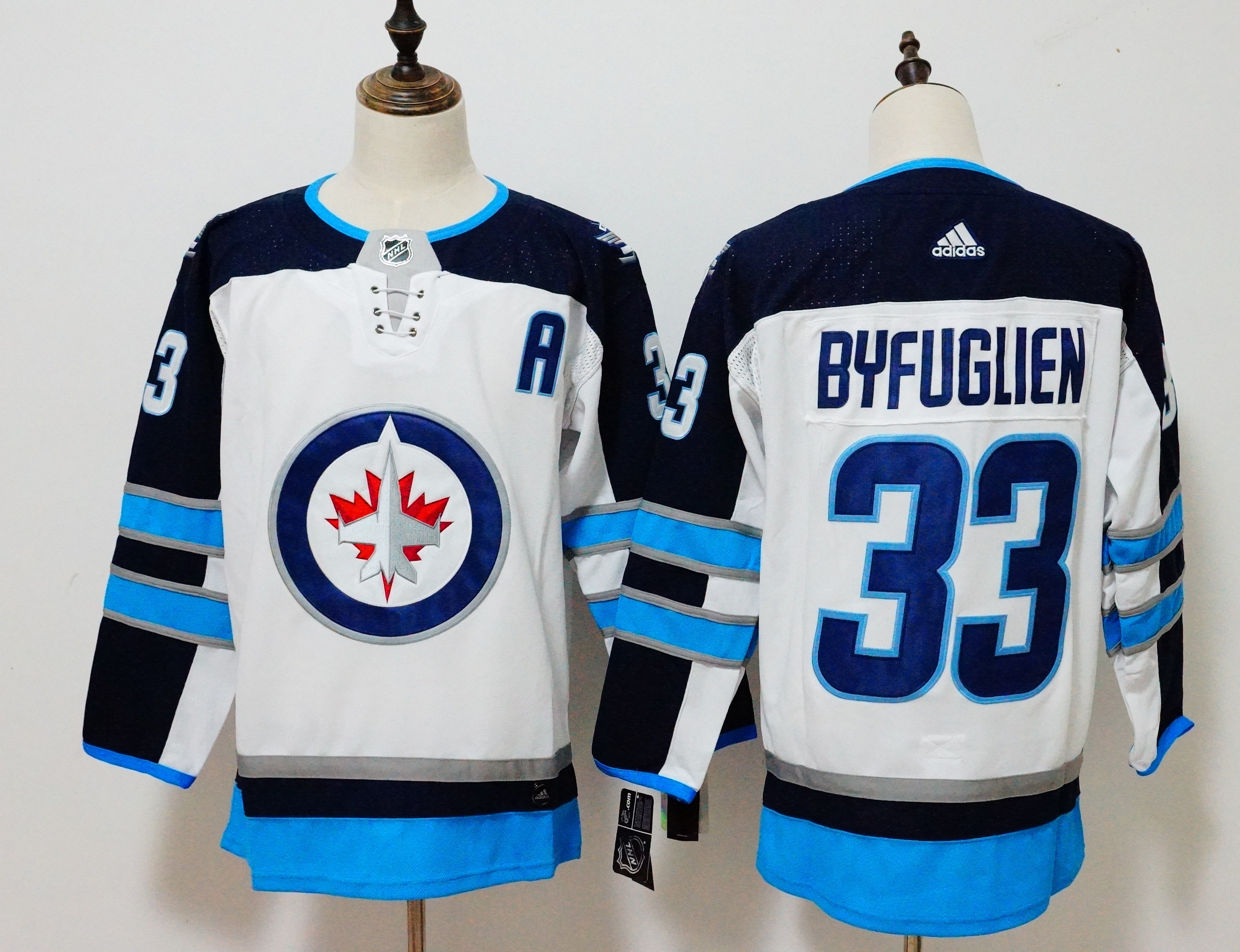 Men Winnipeg Jets #33 Dustin Byfuglien White Hockey Stitched Adidas NHL Jerseys